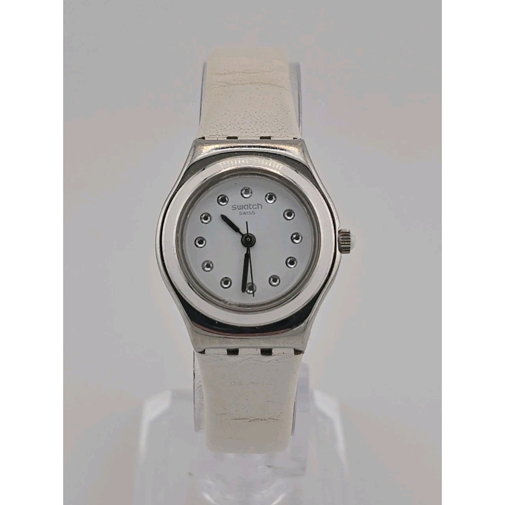 Swatch Women's 25mm Watch Irony "Plummy White" YSS277 - New Battery